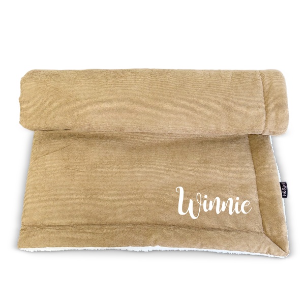 Personalised Dog Blanket - Luxury Beige Corduroy