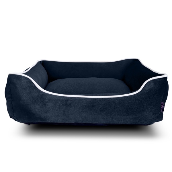 Luxe Black Velvet Dog Bed