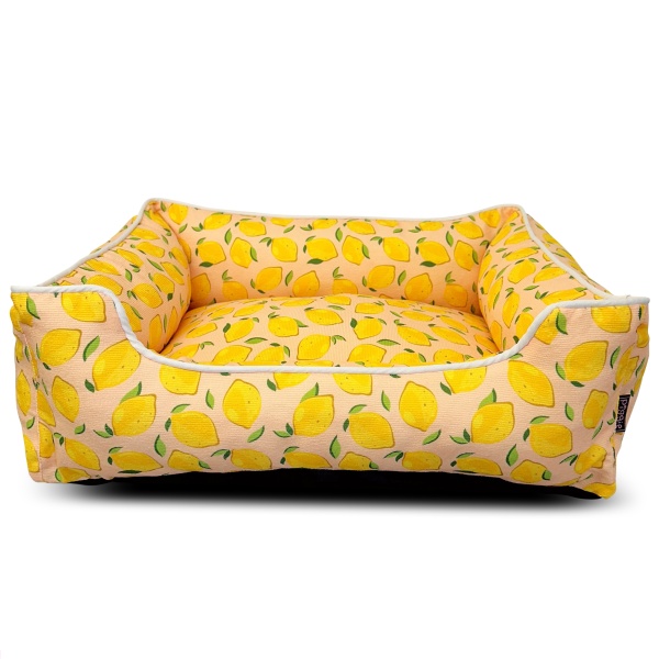 Citrus Got Real Corduroy Luxury Dog Bed