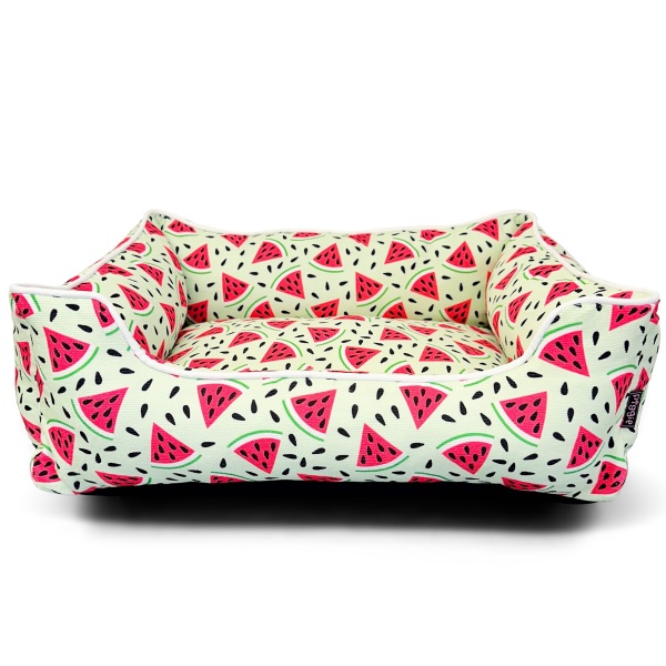 Melon-Tastic Corduroy Luxury Dog Bed