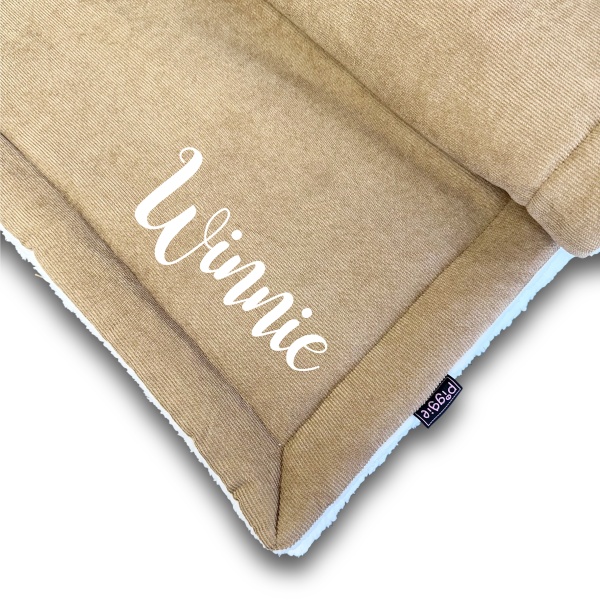 Personalised Dog Blanket - Luxury Beige Corduroy