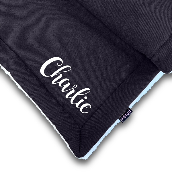 Personalised Dog Blanket - Luxury Black Corduroy